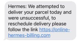 hermes missed delivery scam.